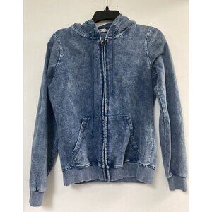 Love Tree Happens Long Sleeve Blue Hoodie Jacket Size Small